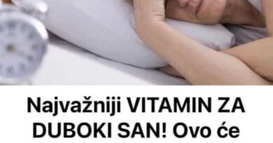 Najvažniji VITAMIN ZA DUBOKI SAN! Ovo će izliječiti NESANICU ZAUVIJEK