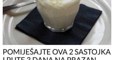 POMIJEŠAJTE OVA 2 SASTOJKA I PIJTE 3 DANA NA PRAZAN ŽELUDAC