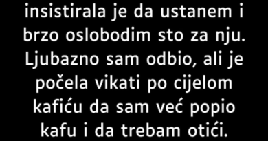 “Sjedio sam u kafiću i pio kafu…”