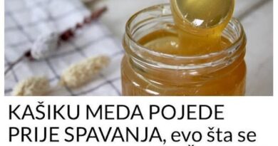 OVO ĆE SE DESITI AKO POJEDETE KAŠIKU MEDA PRIJE SPAVANJA