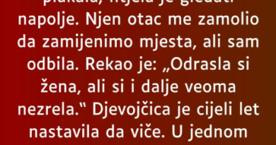 “Rezervisala sam mjesto pored prozora…”